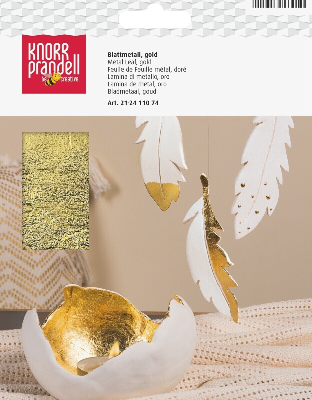 Златно покритие Knorr Prandell 212411074 Metal Leaf Gold 140×140 mm