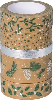 Matériau Heyda 203584530 Ruban décoratif Green/Silver Natural 1 - 1
