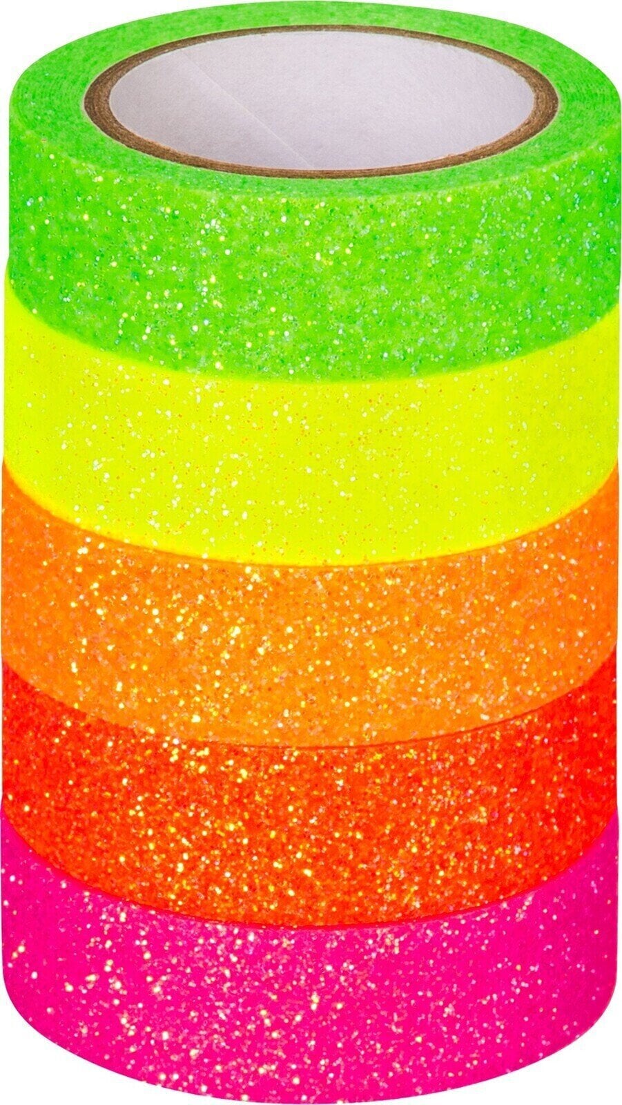 Materiál Heyda 203584536 Dekoratívna páska Glitter Neon Neon Rainbow 5