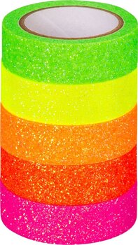 Materiál Heyda 203584536 Dekoratívna páska Glitter Neon Neon Rainbow 5 - 1