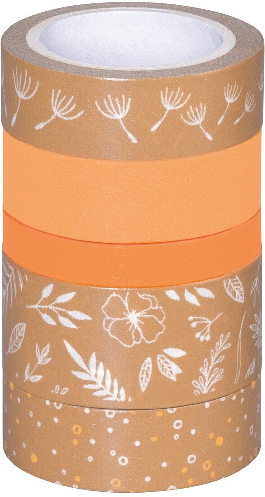 Materiál Heyda 203584557 Dekoratívna páska Orange/Natural Natural Leaves 1