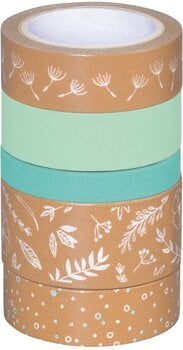 Material Heyda 203584558 Decorative Tape Blue/Natural Natural Leaves 1 - 1