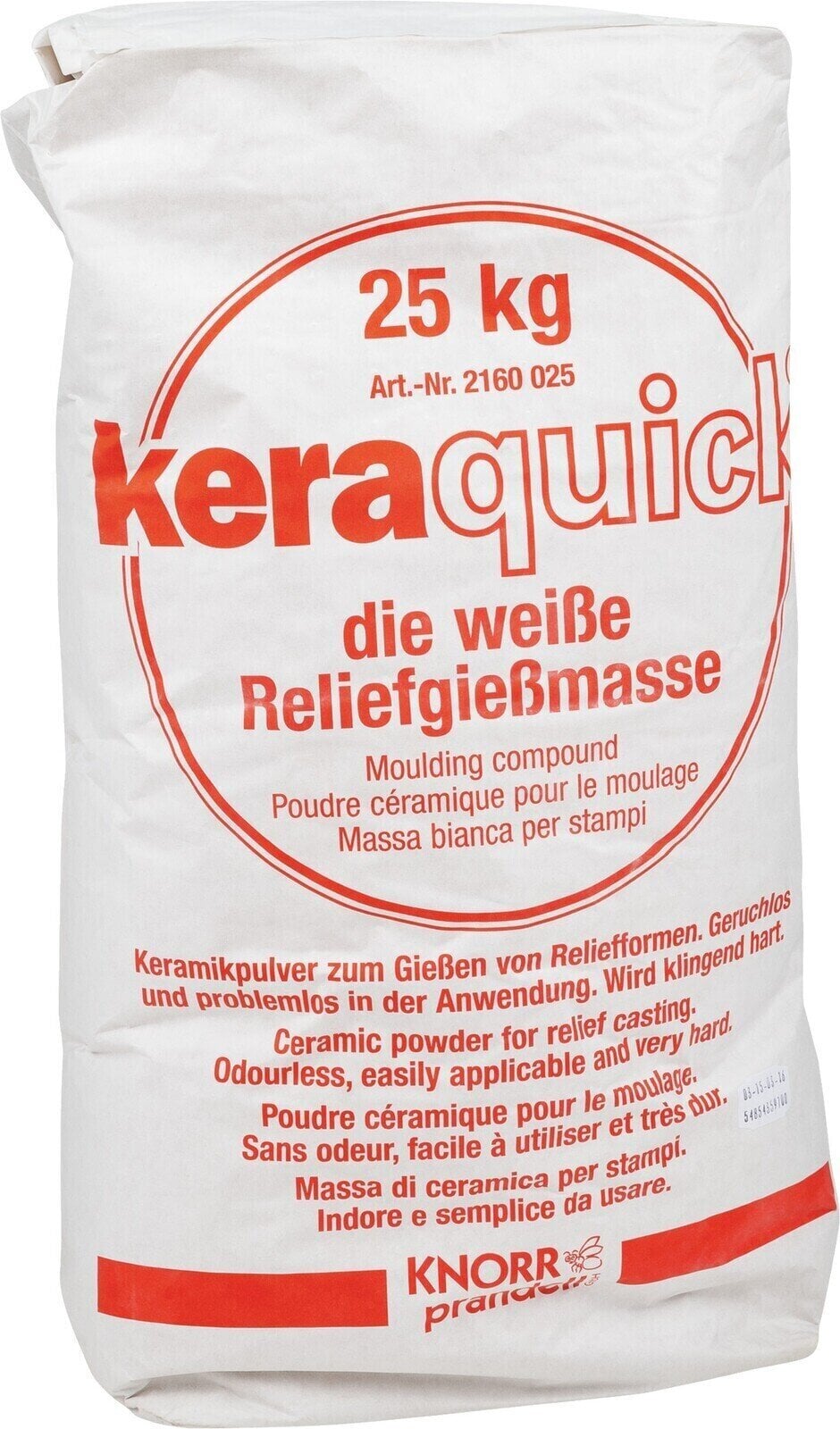 Pâtes à modeler autoséchantes Knorr Prandell 212160025 Pâtes à modeler autoséchantes White 25 kg
