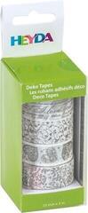 Material Heyda 203584385 Decorative Tape White Festivities “Hearts” White/Silver 1