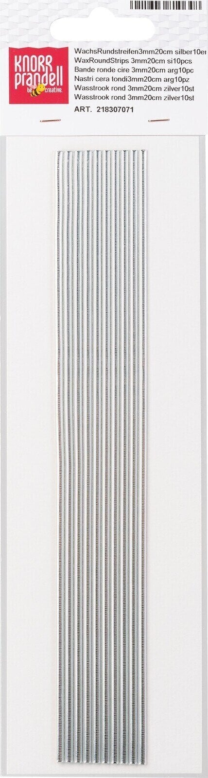 Παραγωγή κεριών Knorr Prandell 218307071 Wax Stripes Silver Glossy 10