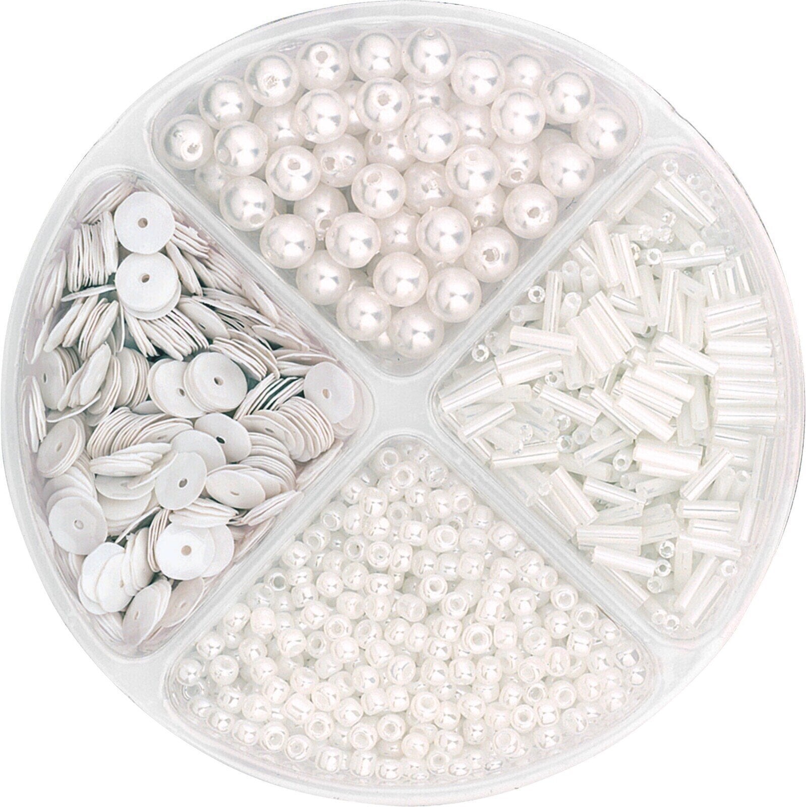 Dečije perle Knorr Prandell Bead and Sequin Mix White 30 g