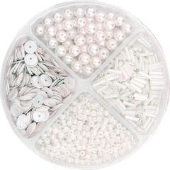 Dečije perle Knorr Prandell Bead and Sequin Mix White 30 g