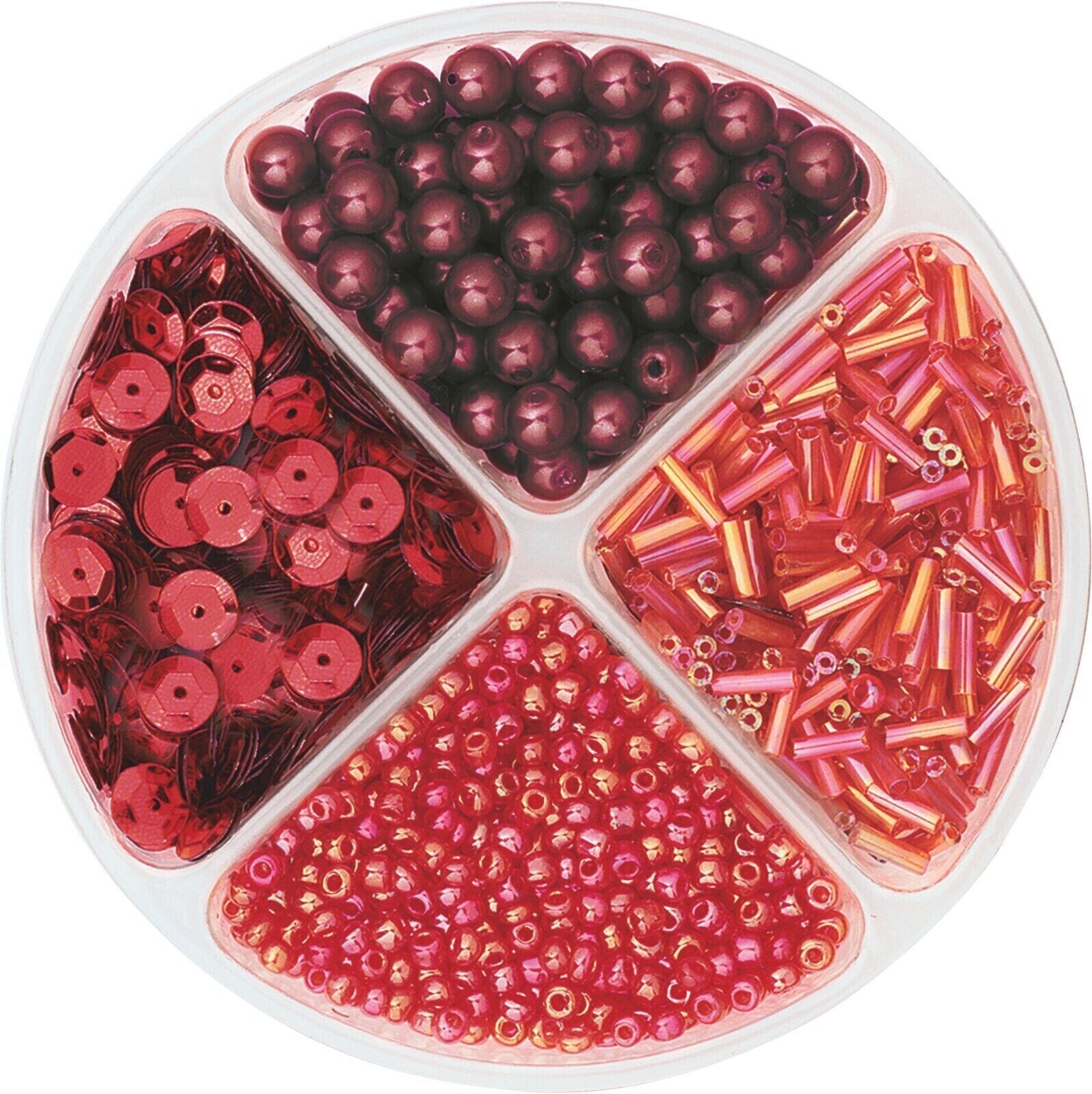 Perlen Knorr Prandell Bead and Sequin Mix Red 30 g
