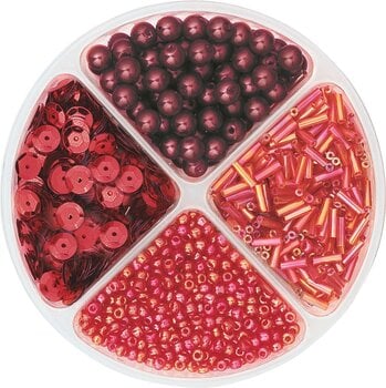 Perlen Knorr Prandell Bead and Sequin Mix Red 30 g - 1