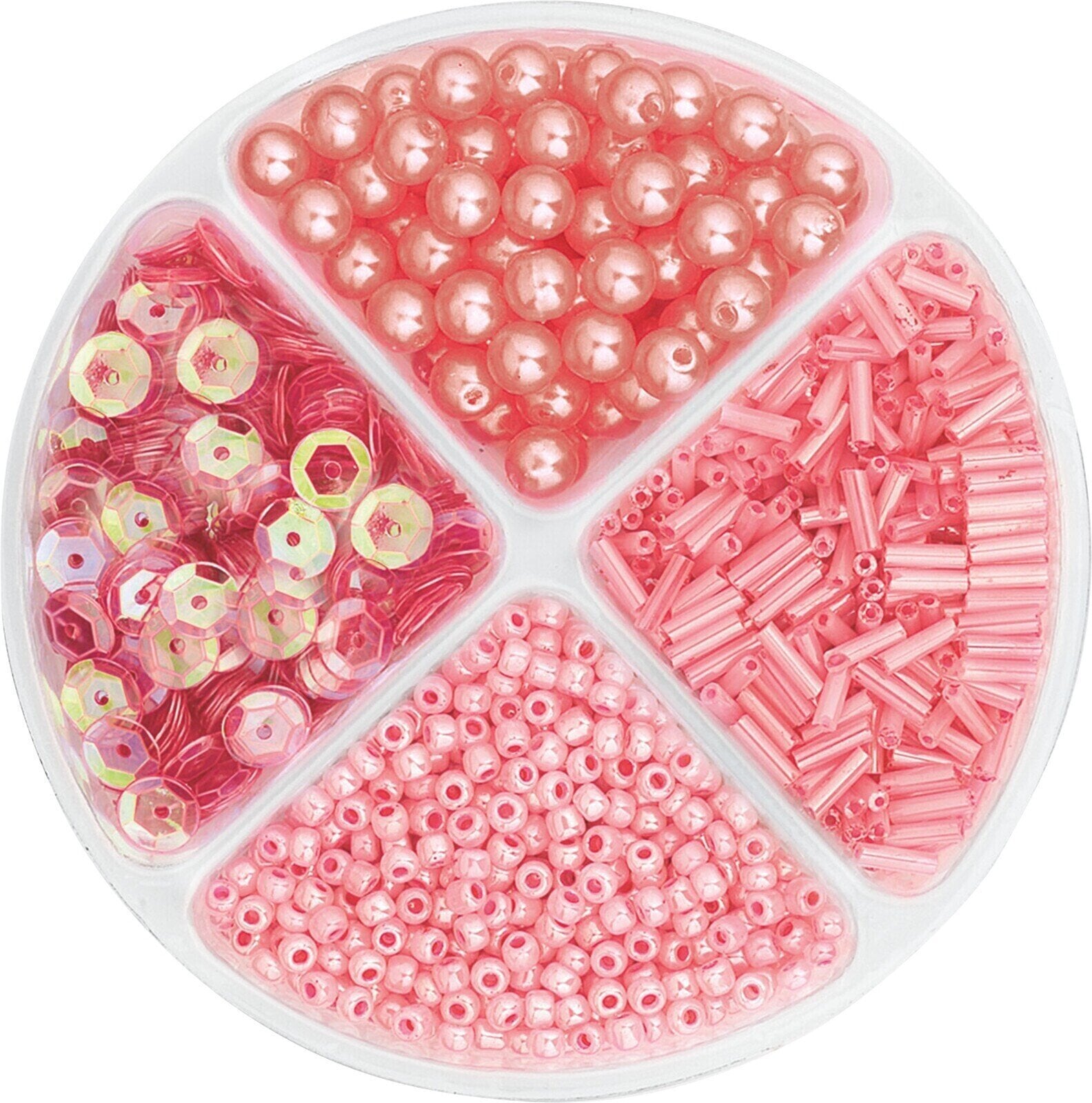 Мъниста Knorr Prandell Bead and Sequin Mix Pink 30 g