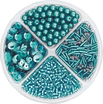 Dečije perle Knorr Prandell Bead and Sequin Mix Turquoise 30 g - 1