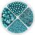 Dečije perle Knorr Prandell Bead and Sequin Mix Turquoise 30 g