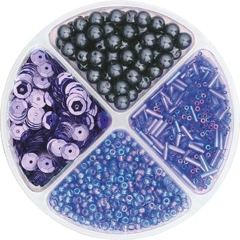 Мъниста Knorr Prandell Bead and Sequin Mix Light Blue 30 g - 1