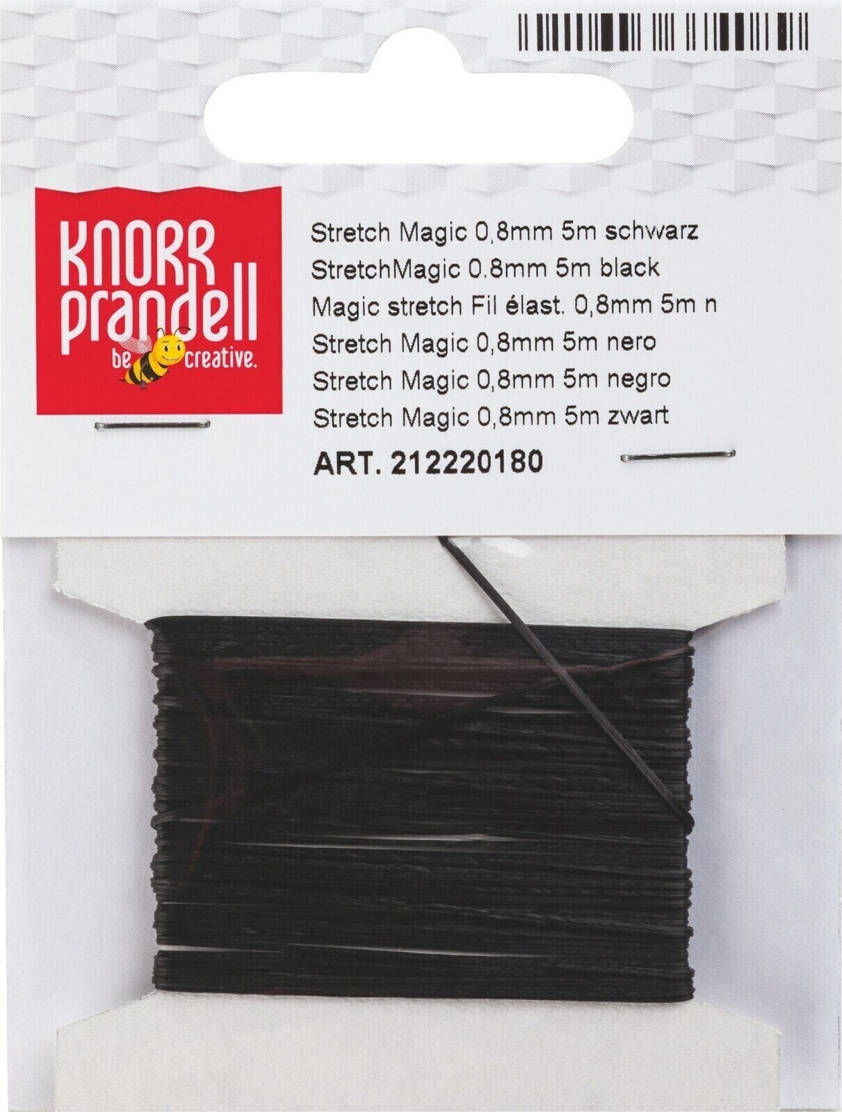 Material Knorr Prandell 212220180 Stretch Magic Black Ø 0,8 mm × 5 m 1