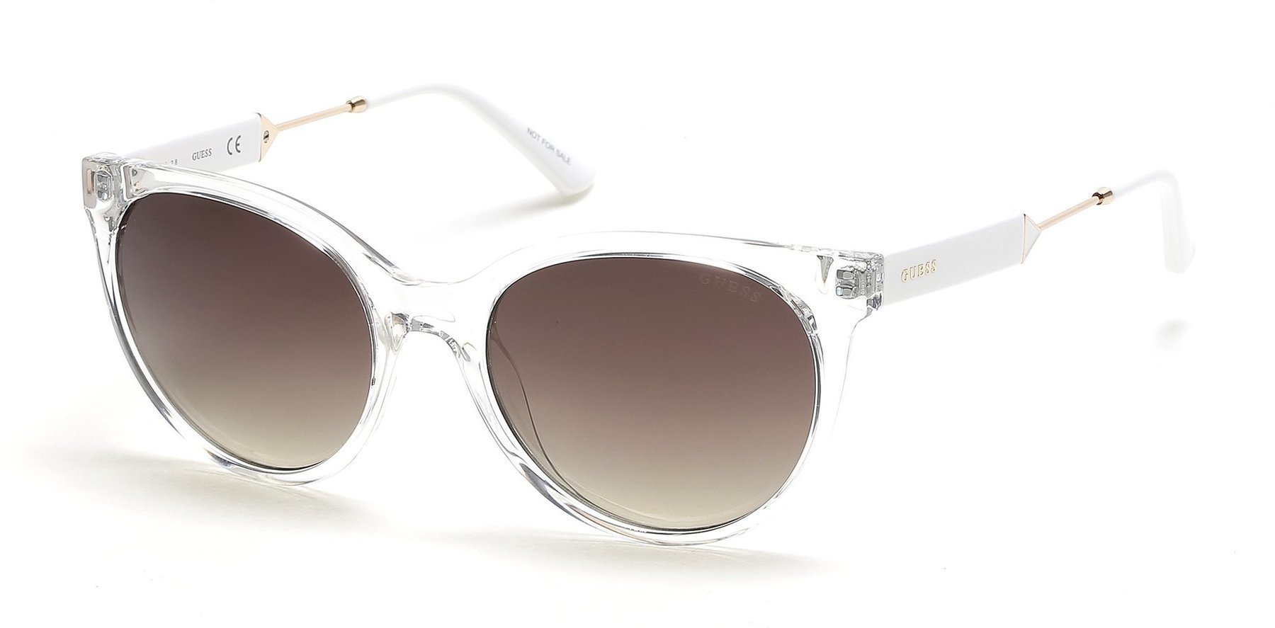 Lifestyle-bril Guess GU7619 26G 55 Crystal/Brown Mirror