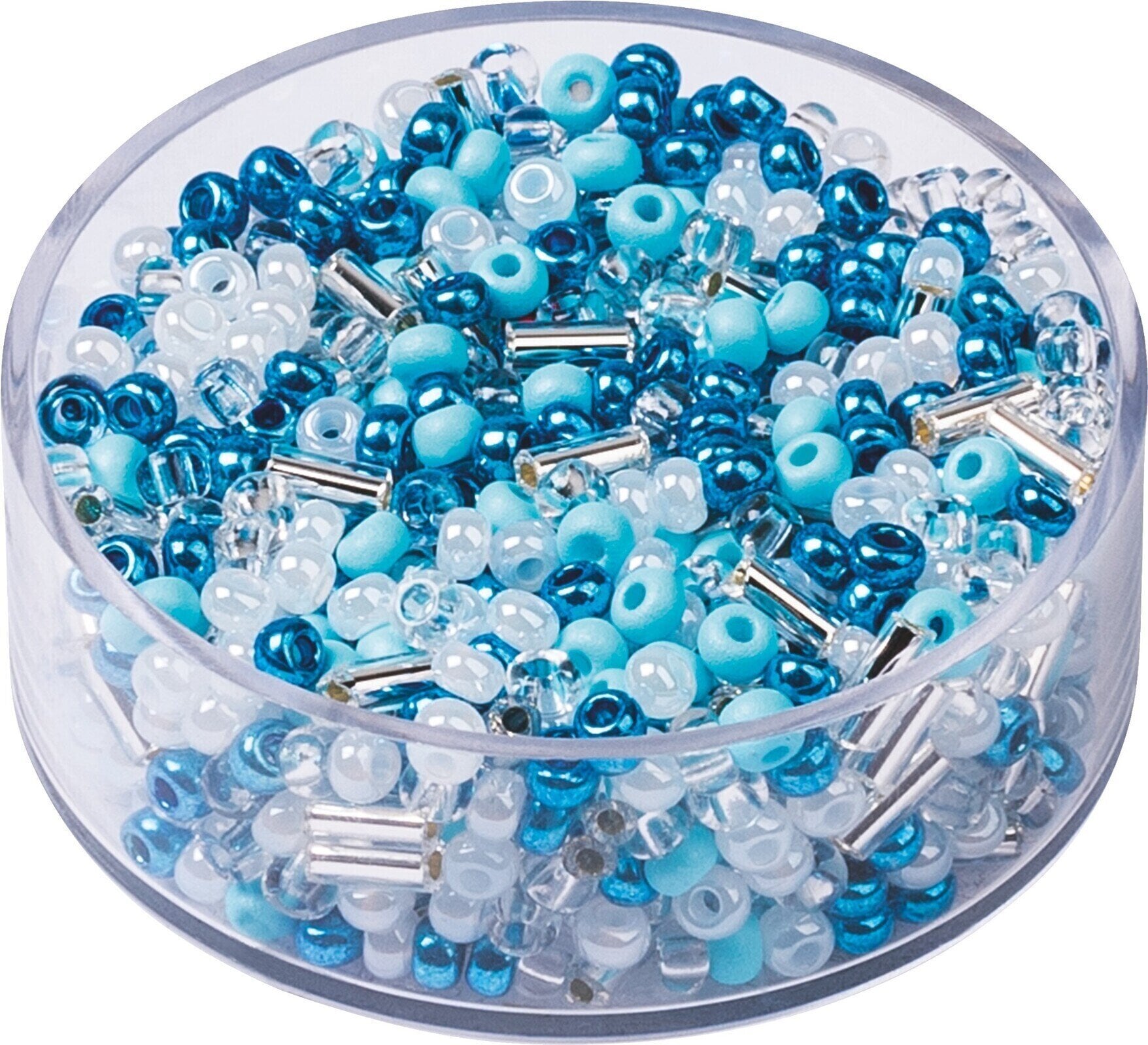 Мъниста Knorr Prandell Rocailles Beads White, Turquoise, Silver 17 g
