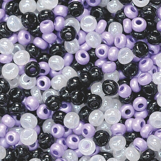 Мъниста Knorr Prandell Rocailles Beads White, Purple, Black 17 g
