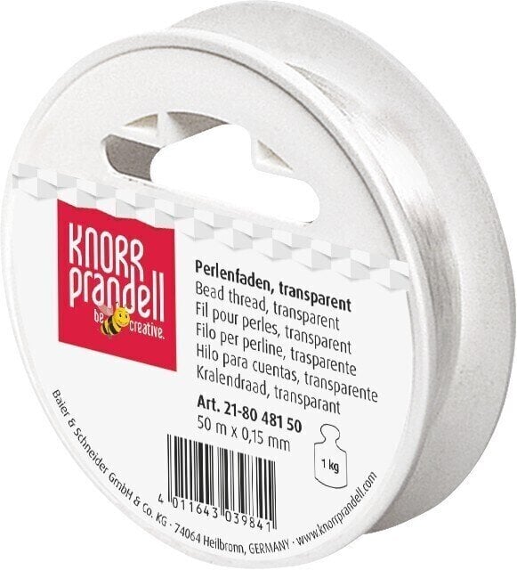 Material Knorr Prandell 218048150 Perlenfaden Transparent Ø 0,15 mm × 50 m 1