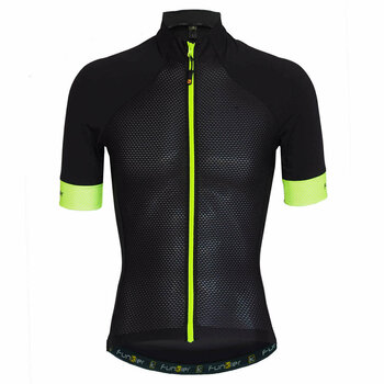 Cycling jersey Funkier Alanno Jersey Black/Fluo Yellow 2XL - 1