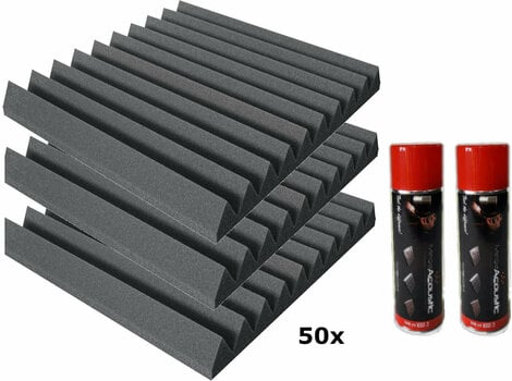 Absorbent foam panel Mega Acoustic PA-PMK7-DG-5050 Dark Gray SET Dark Grey - 1