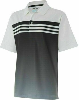 Camisa pólo Adidas Climacool 3-Stripes Gradient White/Black 16 Y - 1