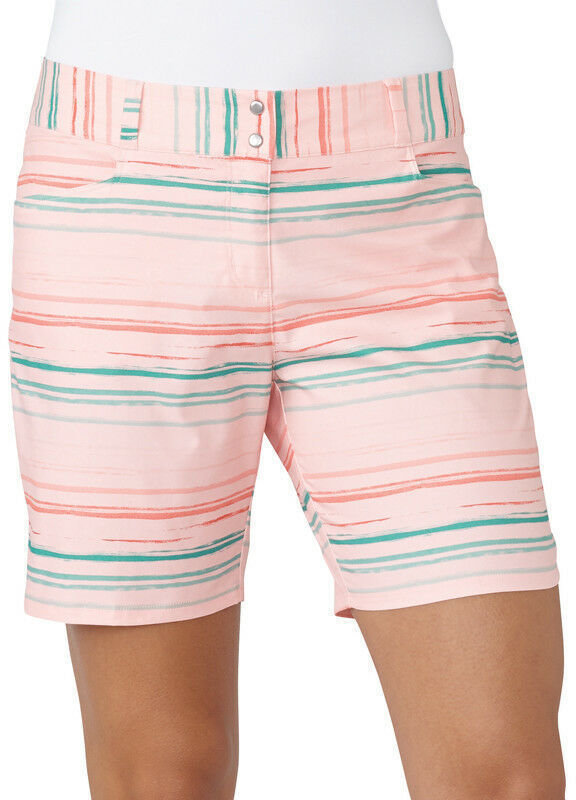 Korte broek Adidas Printed Stripe 7 Womens Shorts Haze Coral UK 10