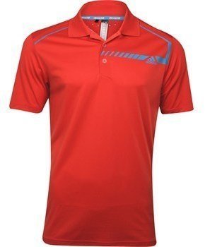 Chemise polo Adidas ClimaChill Chest Print Polo Golf Homme Red/Led XL