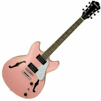 Halvakustisk gitarr Ibanez AS63 CRP Coral Pink - 1