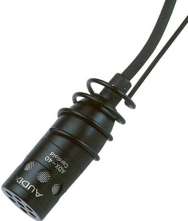 Kravatni kondenzatorski mikrofon AUDIX ADX40 Hypercardioid Overhead Condenser Microphone Black