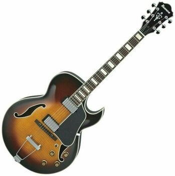 Semi-Acoustic Guitar Ibanez AKJ85 Vintage Yellow Sunburst - 1