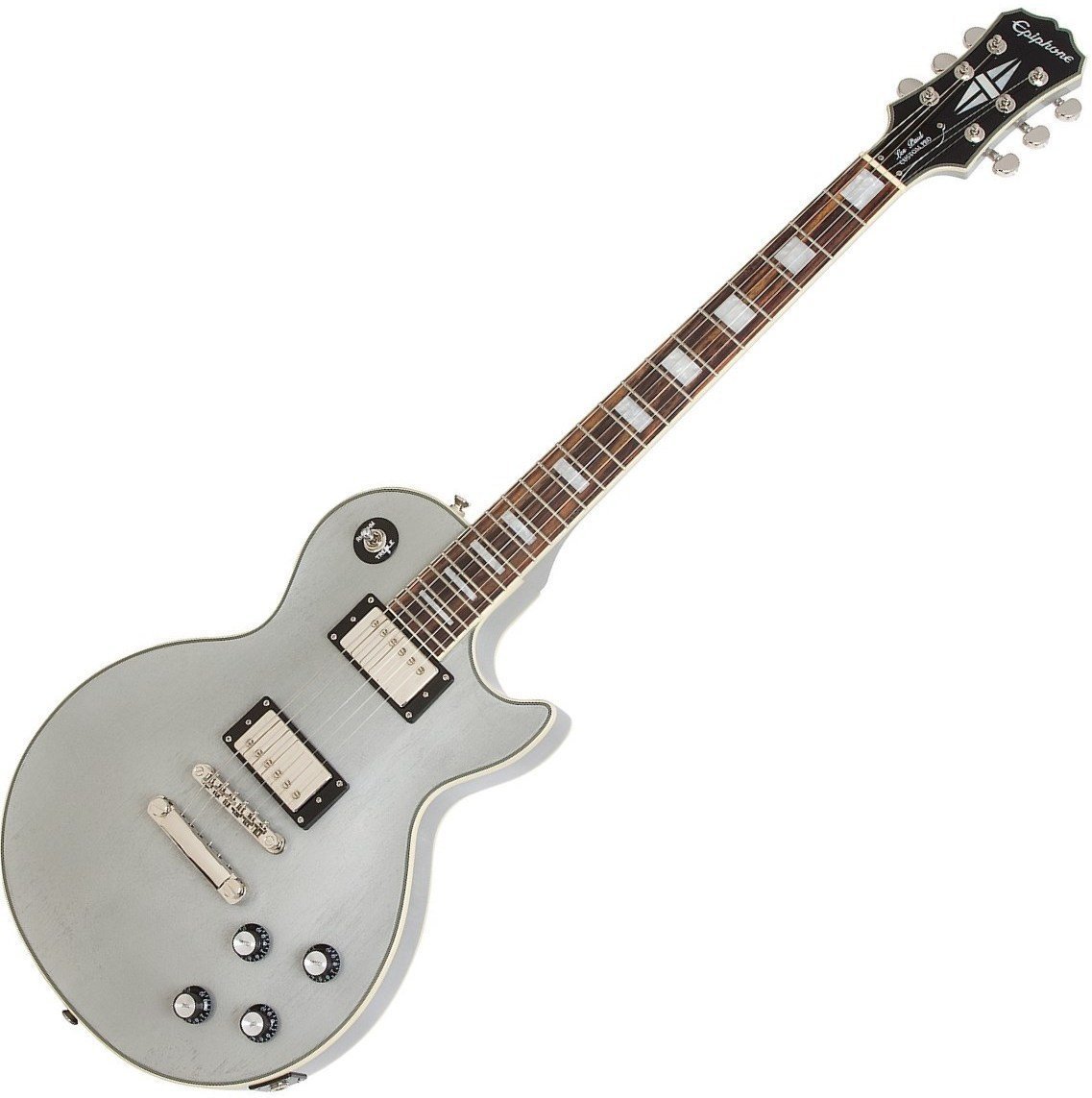 Elektriska gitarrer Epiphone Les Paul Custom PRO TV Silver