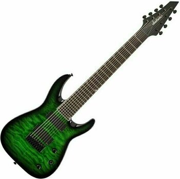 8-snarige elektrische gitaar Jackson SLATFXQMG 3-8 Transparent Green - 1