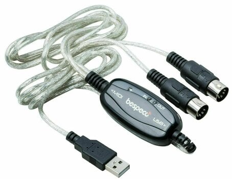 USB Cable Bespeco BMUSB100 Transparent 2 m USB Cable - 1