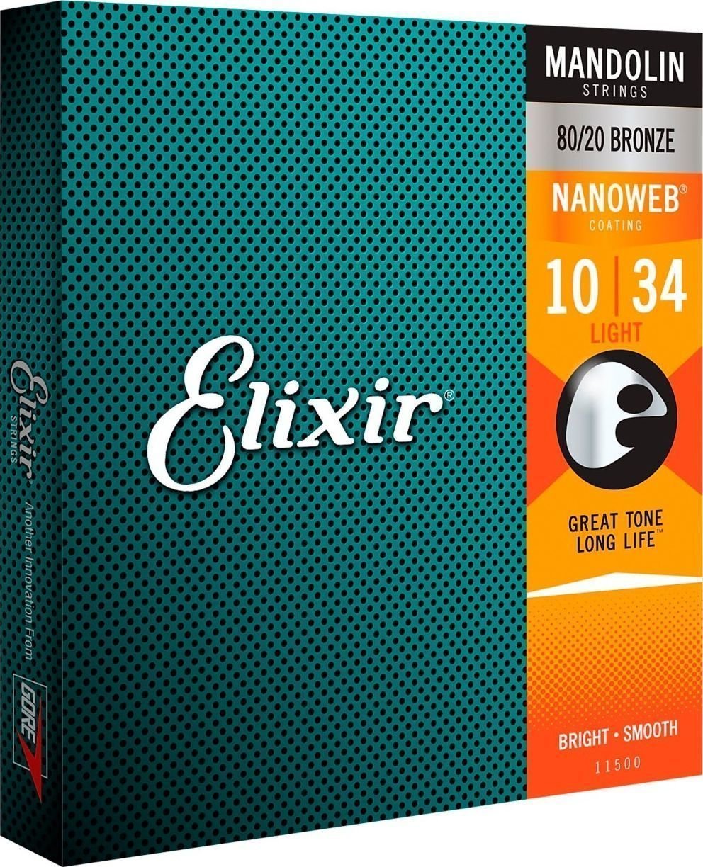 Cordes de mandolines Elixir 11500 Nanoweb Mandolin