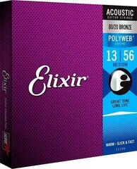 Struny do gitary akustycznej Elixir 11100 Polyweb 13-56 Struny do gitary akustycznej
