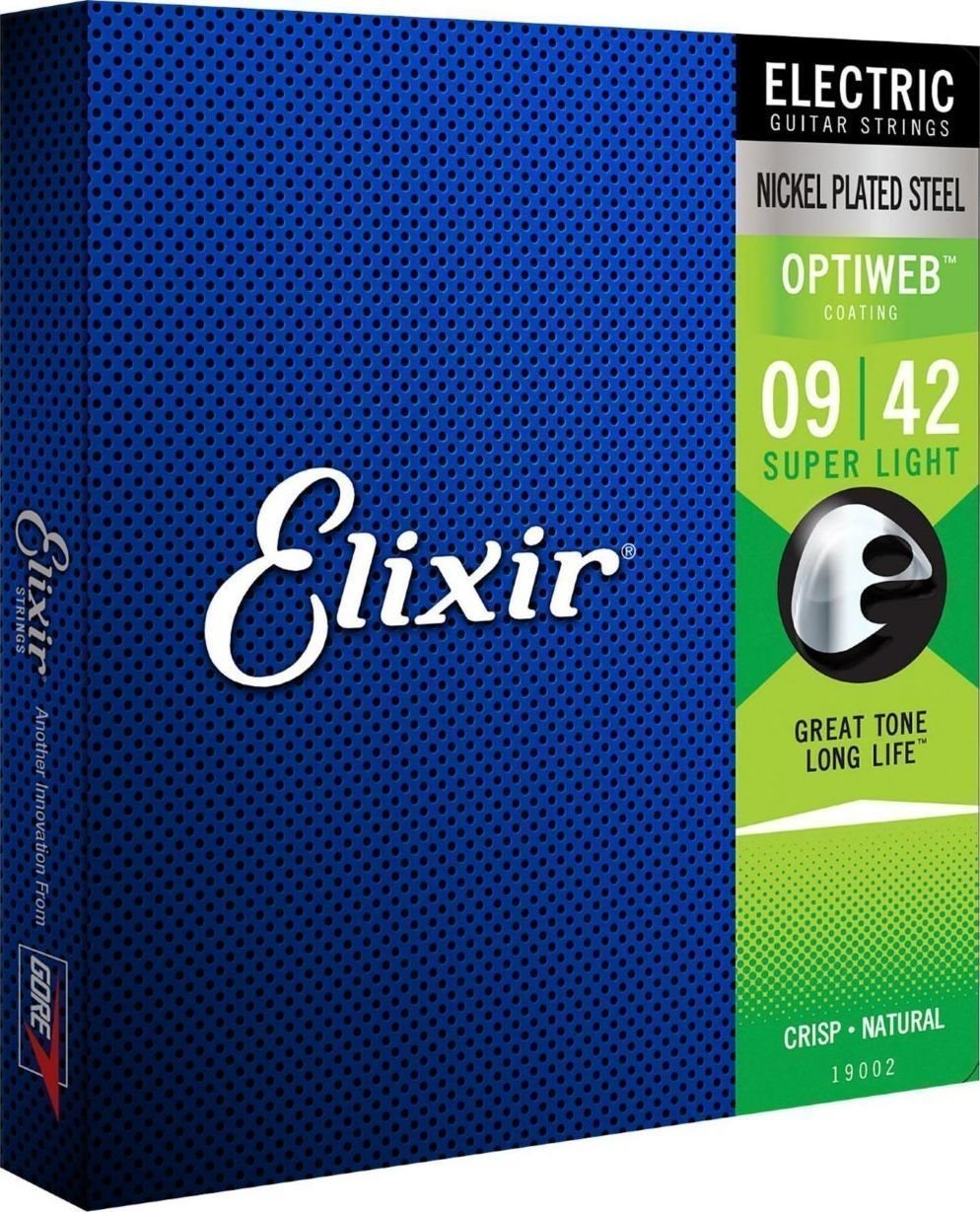 Struny do gitary elektrycznej Elixir 19002 Optiweb 9-42
