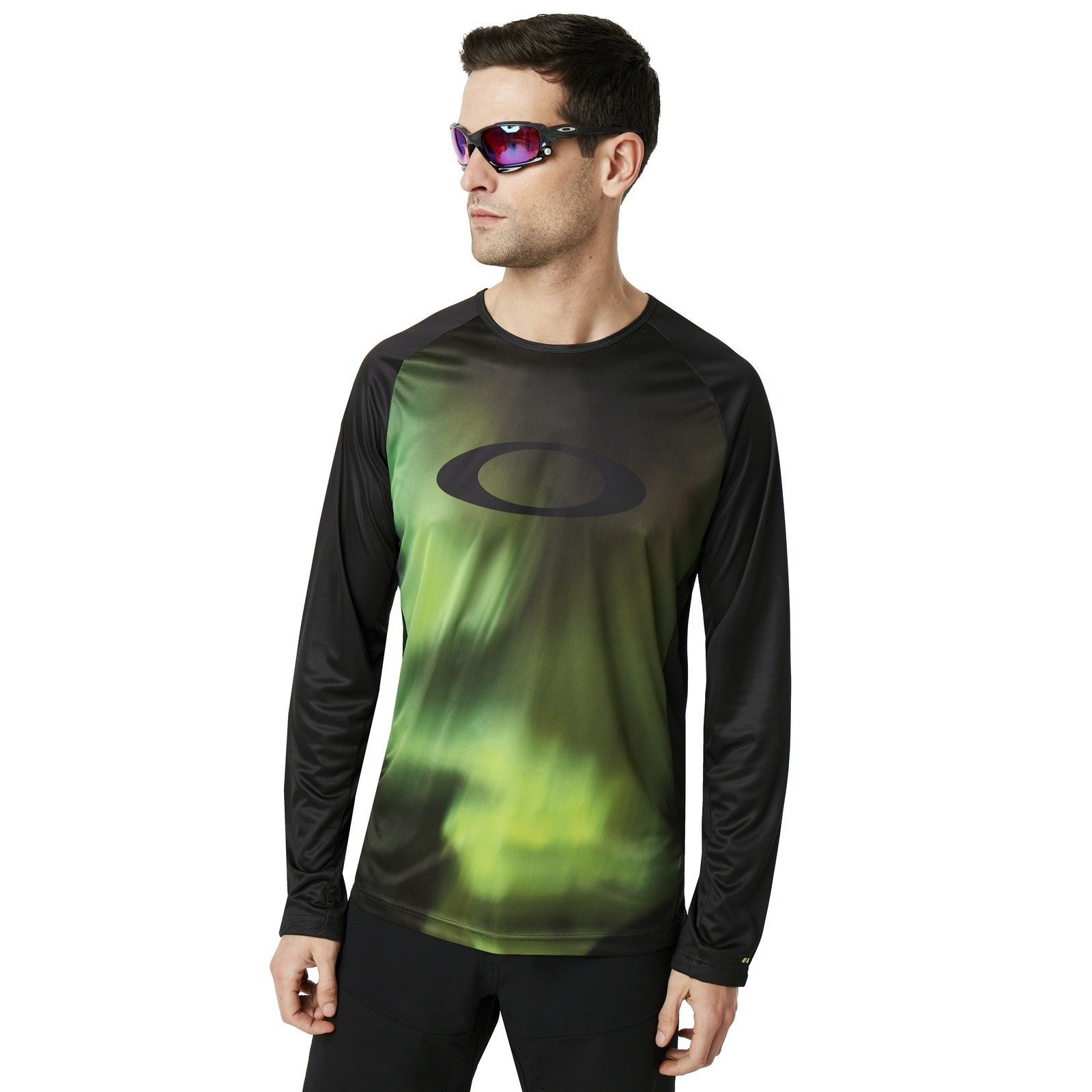 Cyklodres/ tričko Oakley MTB LS Tech Dres Aurora Borealis M