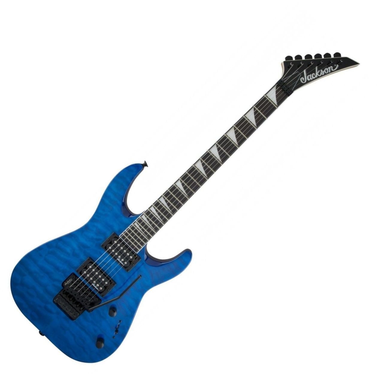 Electric guitar Jackson JS32 Q Dinky DKA AH Transparent Blue