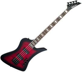 E-Bass Jackson JS3 Q Kelly Bird AH Transparent Red Burst E-Bass
