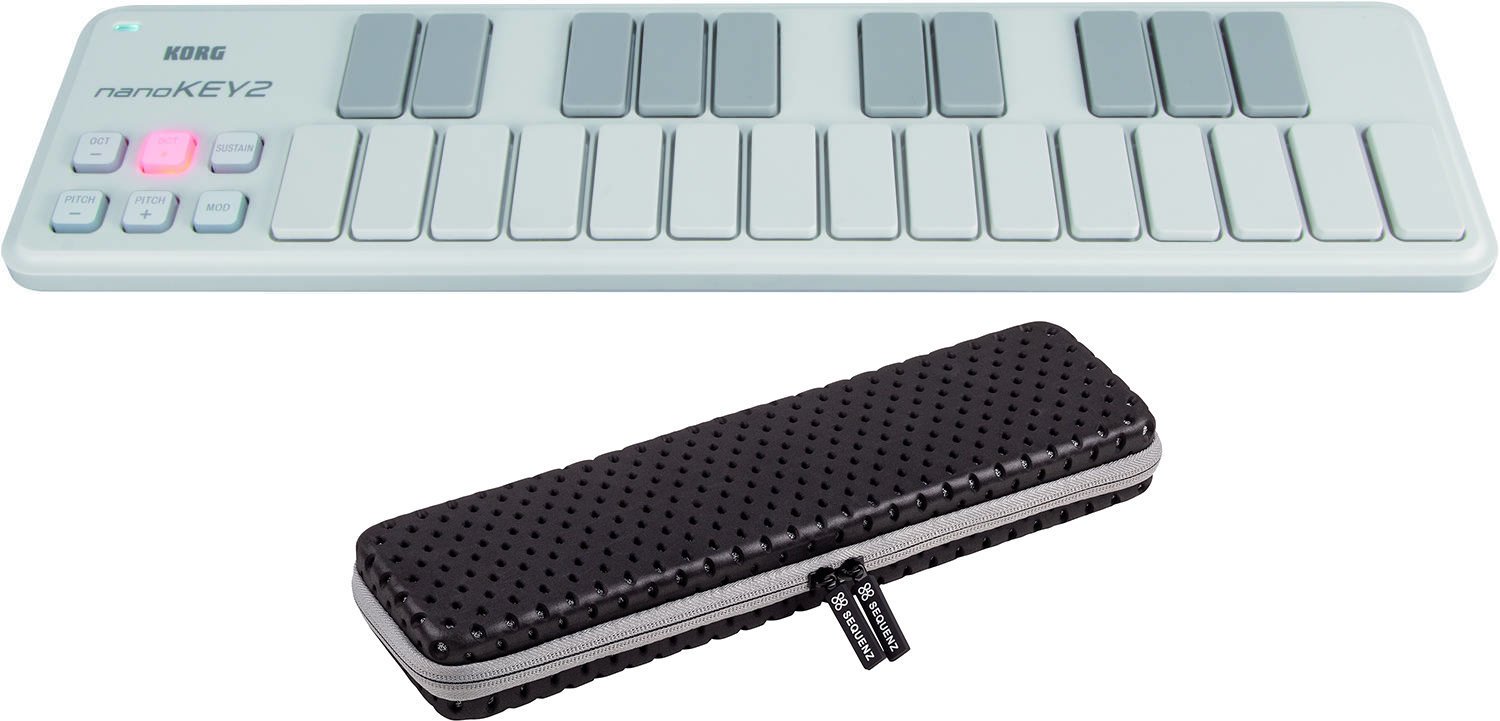 MIDI-Keyboard Korg nanoKEY 2 WH Set