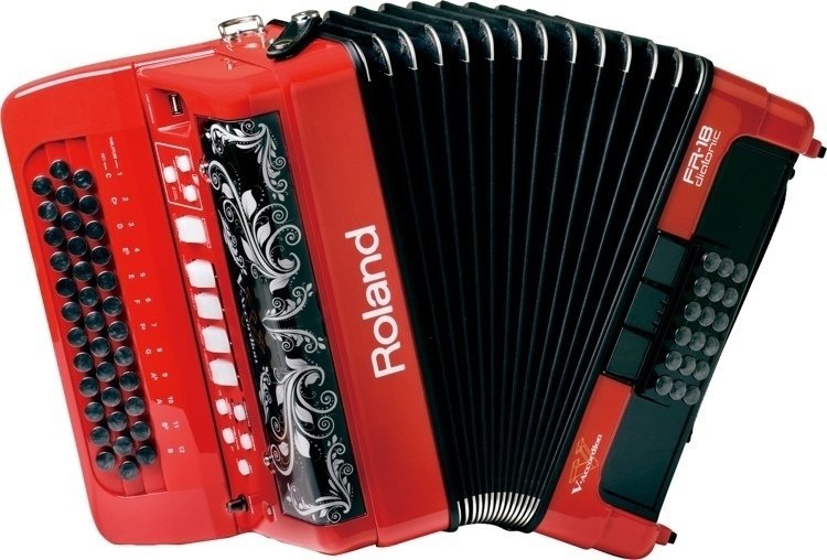 Digitális harmonika Roland FR18D-RD V-Accordion Diatonic Red