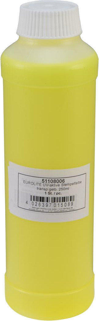 UV actieve kleur Eurolite stamp 250 ml Yellow UV actieve kleur