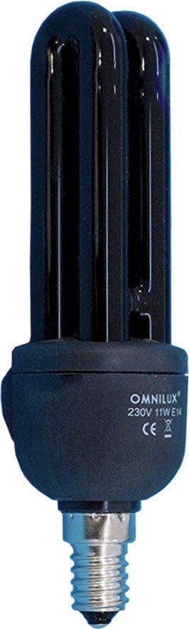 OMNILUX UV Schwarzlicht Energiesparlampe 11W E-14 2U 