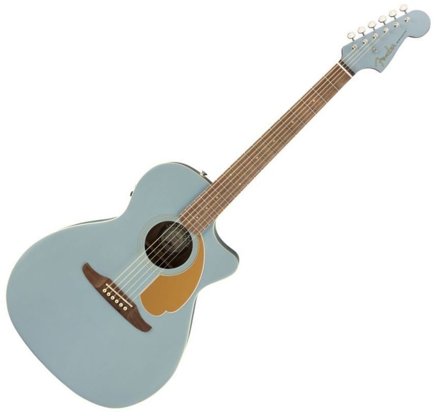 Guitare Jumbo acoustique-électrique Fender Newporter Player WN Ice Blue Satin
