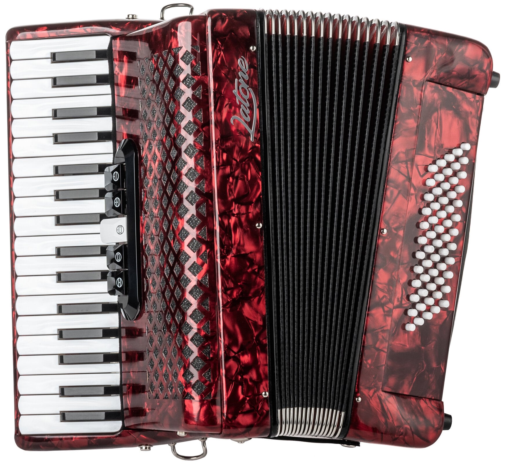 Klávesový akordeón Latone MasterChord 34K 60RD Klávesový akordeón Red