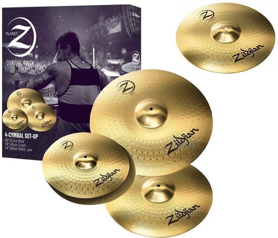 Set de cymbales Zildjian Planet Z 4 Pack + 18'' Crashride