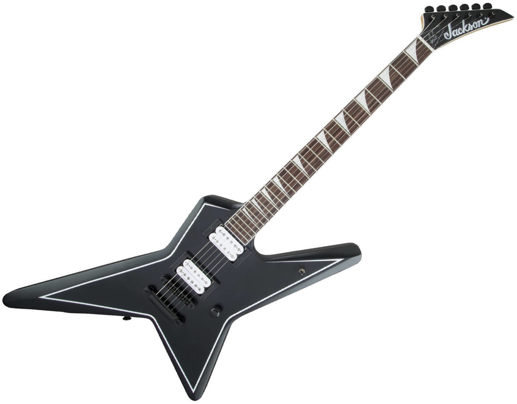 Guitarra elétrica Jackson X Series Gus G. Star IL Satin Black w White Pinstripes