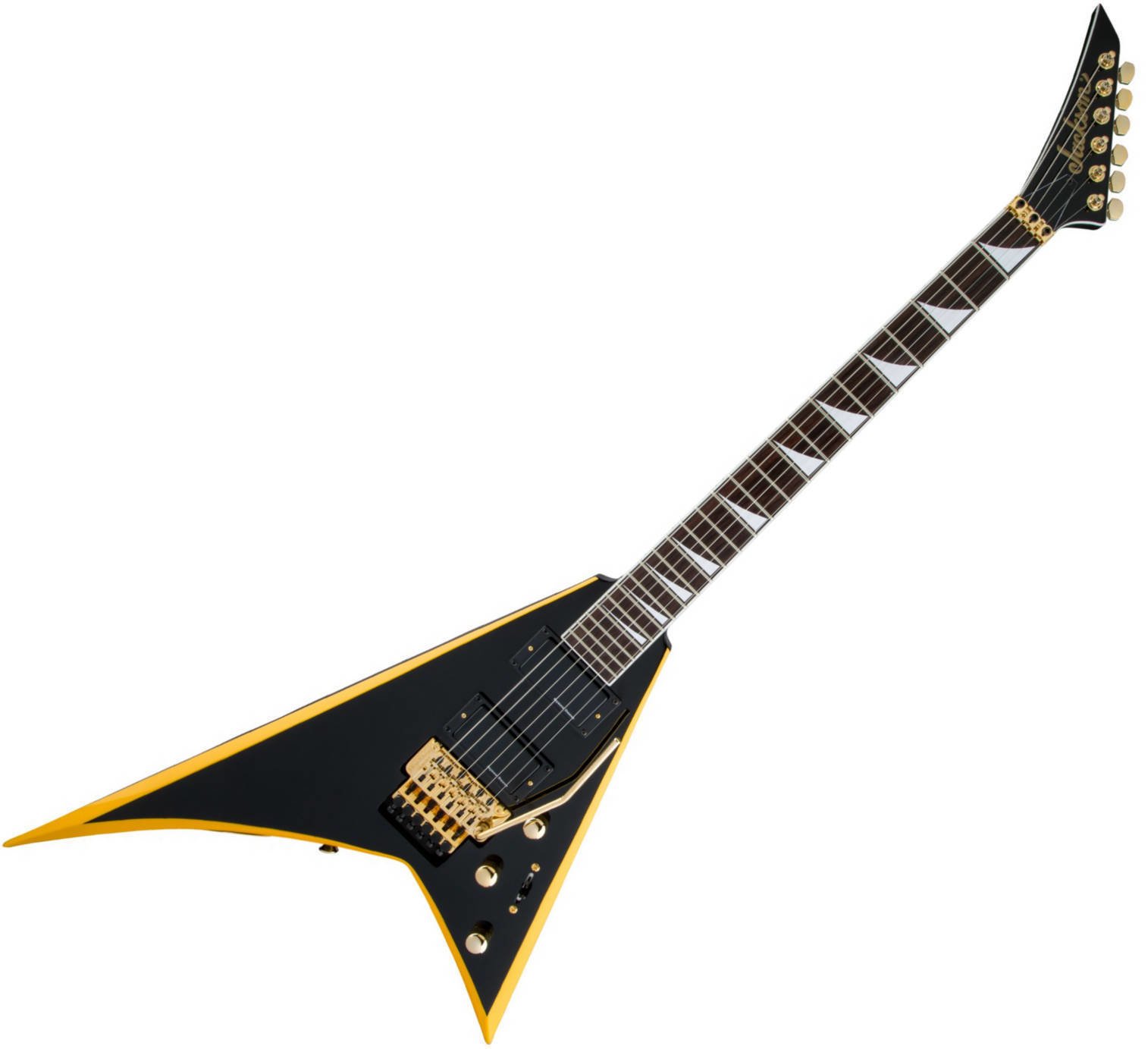 Elektromos gitár Jackson X Series Rhoads RRX24 IL BLK with YLW Bevels