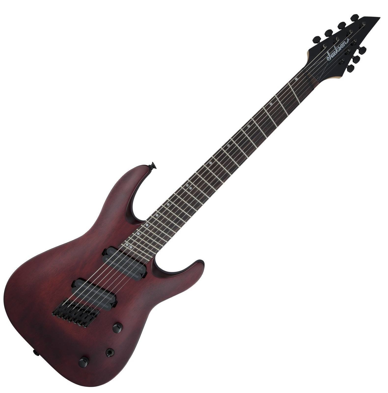Multi-scale elektrische gitaar Jackson X Series Dinky DKAF7 IL Mahogany Stain