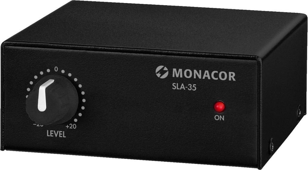 Pré-amplificador de microfone Monacor Pre-Amplifier/Attenuator SLA-35 Pré-amplificador de microfone